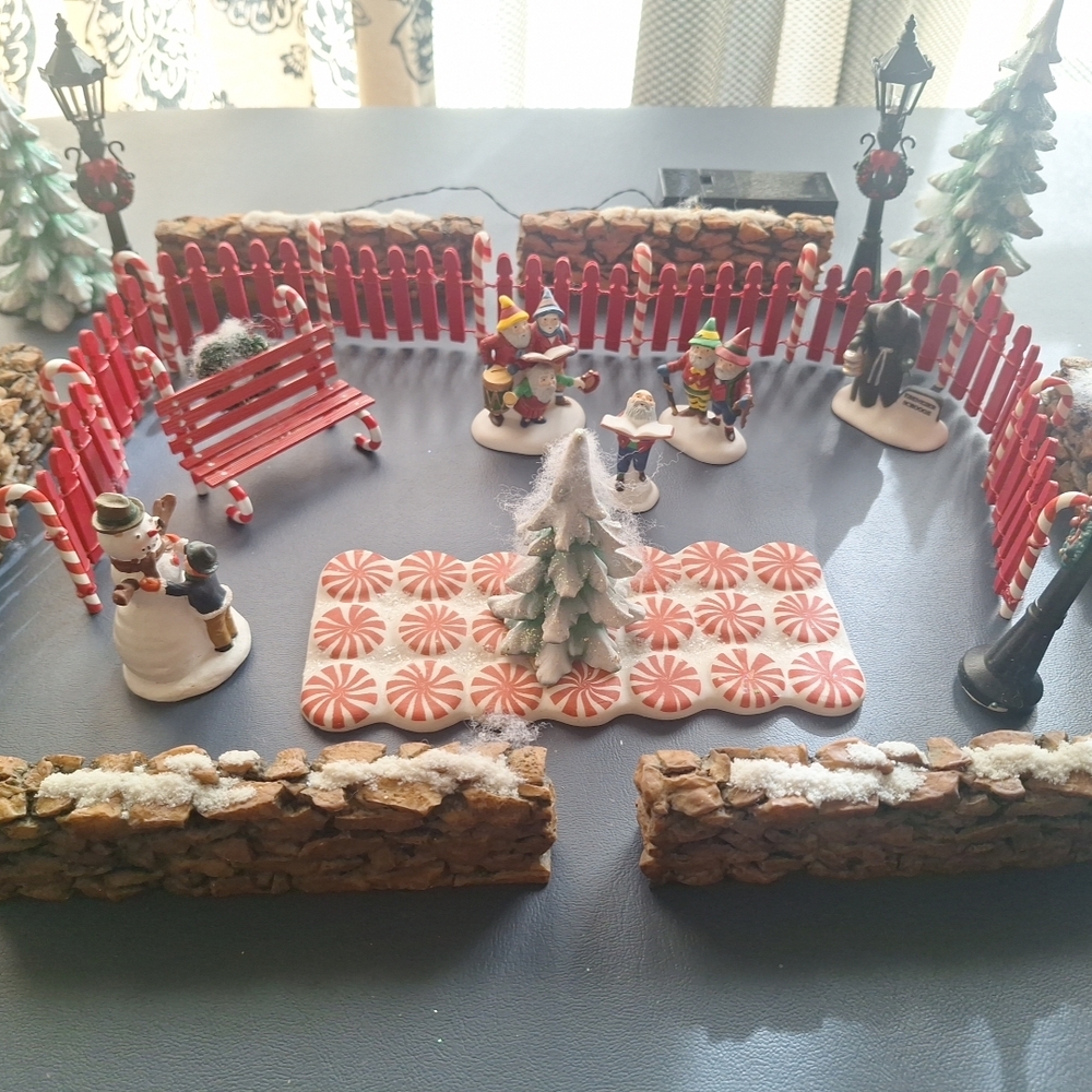Department 56 Festive Village with Red and White Details